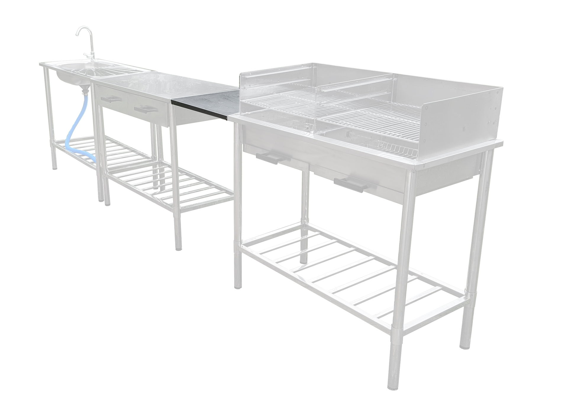 Edelstahl Regal-Verbindungsboden "Country-Life"