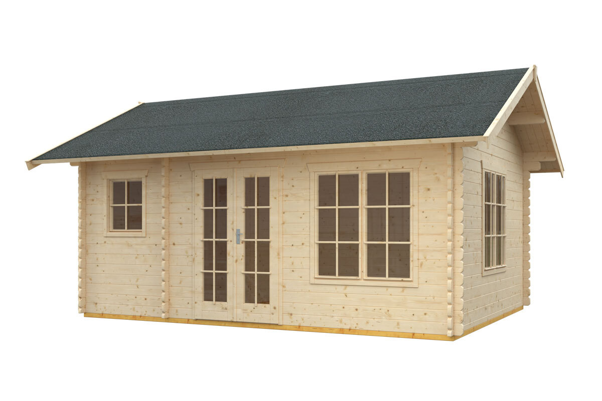 Gartenhaus Esbjerg 1, 45mm 380 x 520cm natur