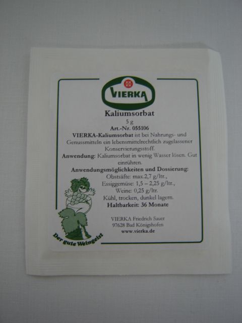 Vierka-Friedrich Sauer GmbH&Co Kaliumsorbat 5 g