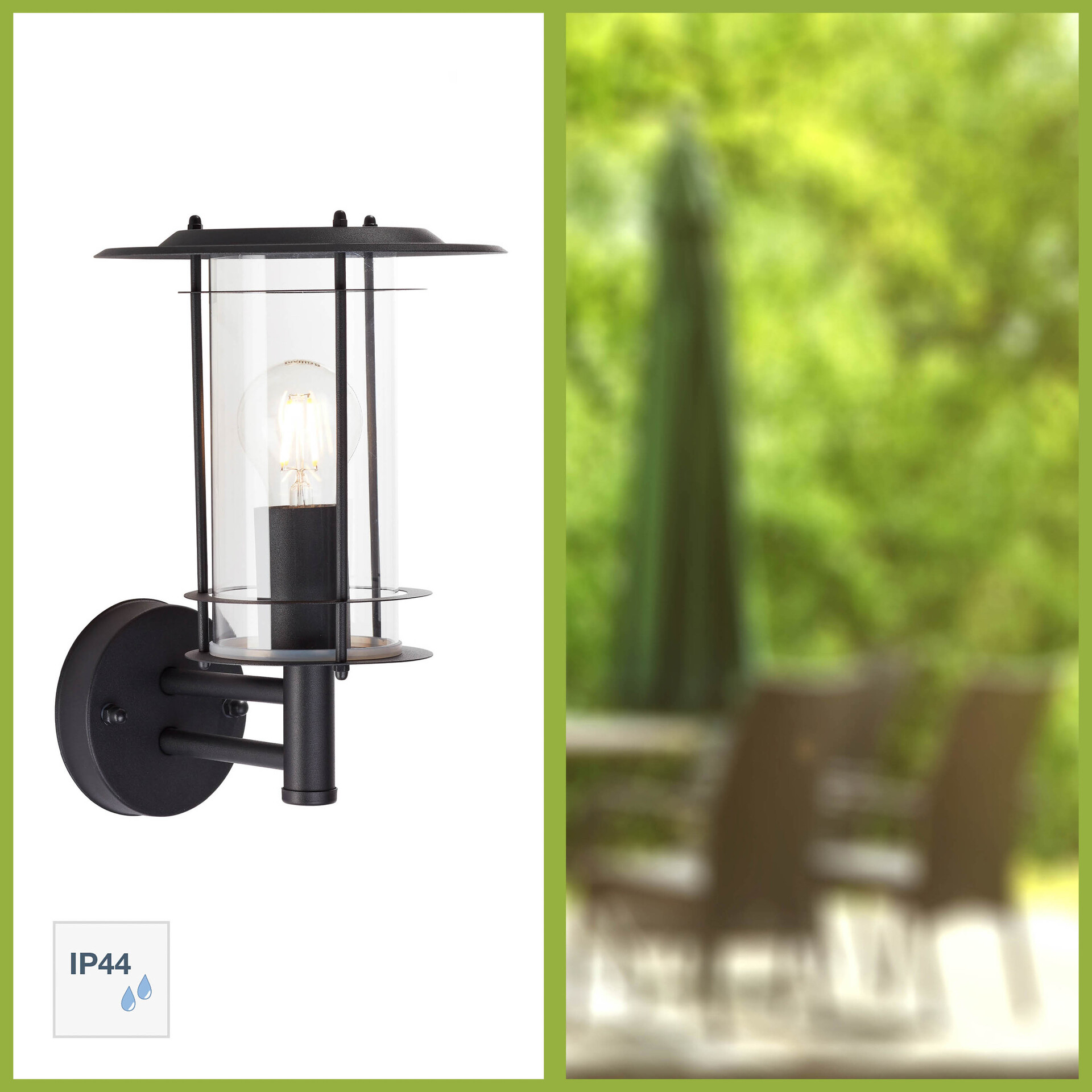 York Wandleuchte schwarz matt