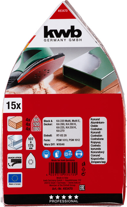 12 Q-STICK Black & Decker Multischleifer