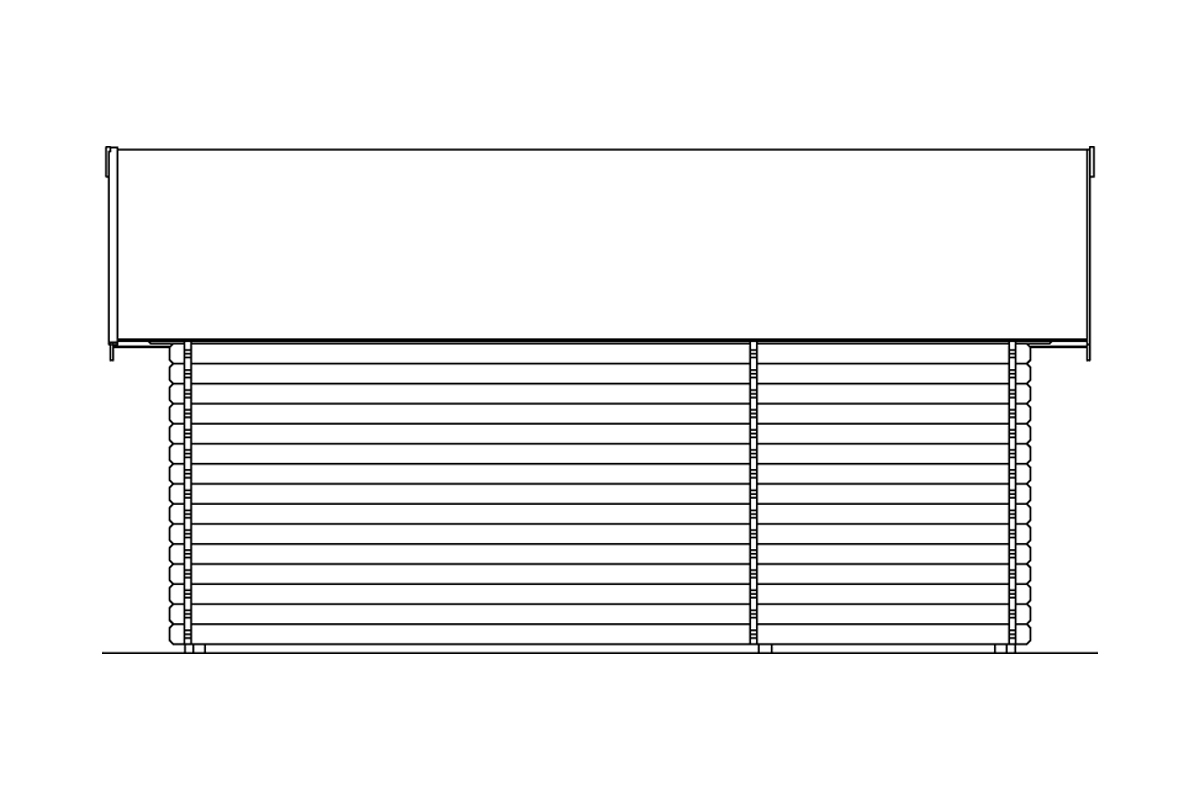 Gartenhaus Esbjerg 1, 45mm 380 x 520cm natur