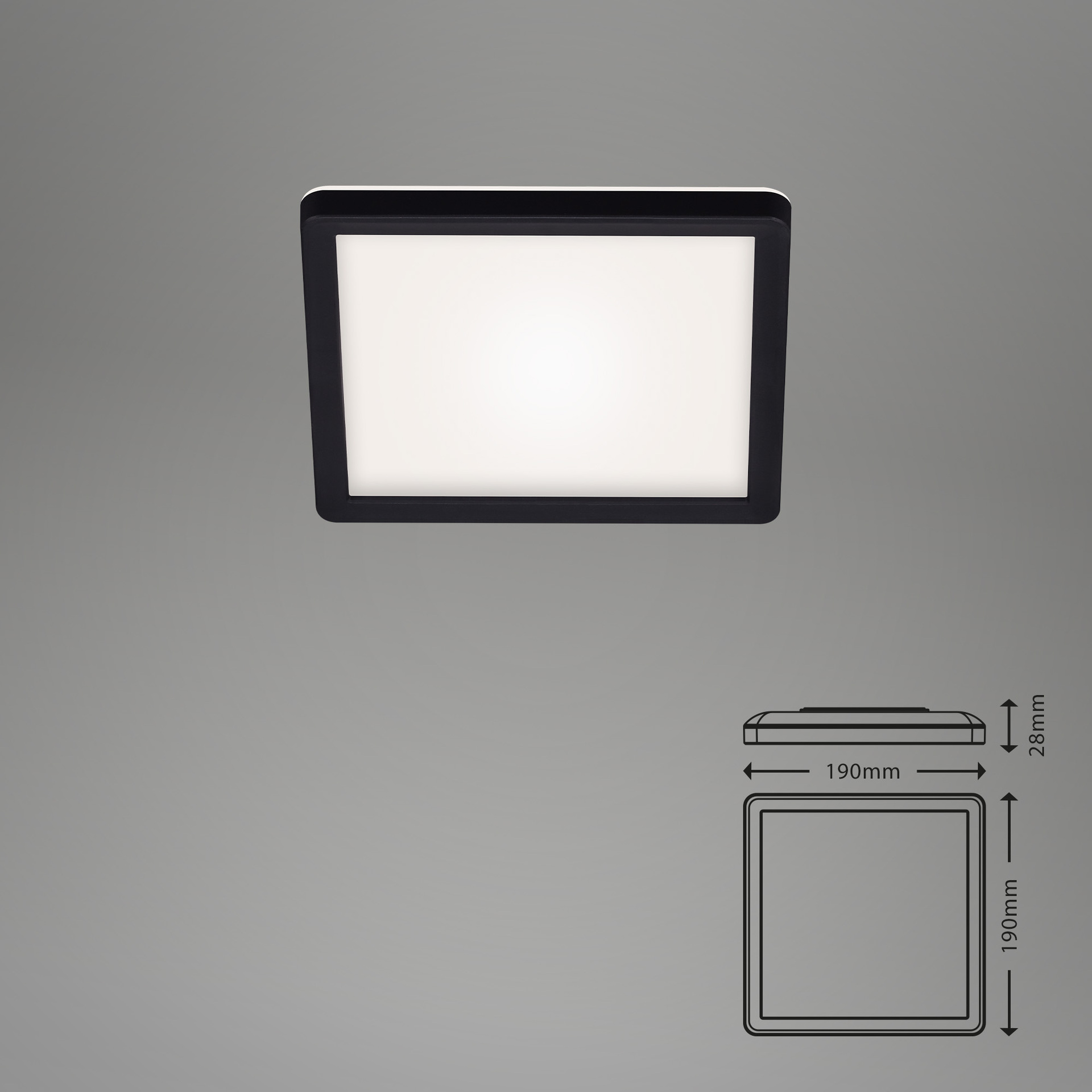 SLIM Ultraflaches LED Panel, schwarz bei leitermann.de günstig kaufen SLIM Ultraflaches LED Panel, schwarz