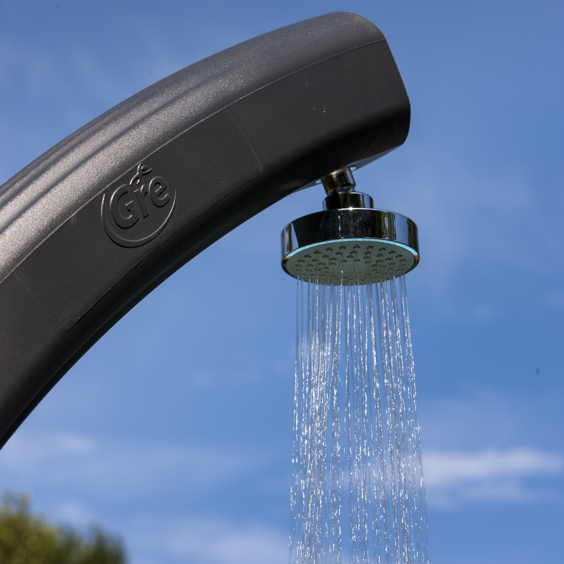 Harz Solardusche mit Fußdusche, 25l, schwarz