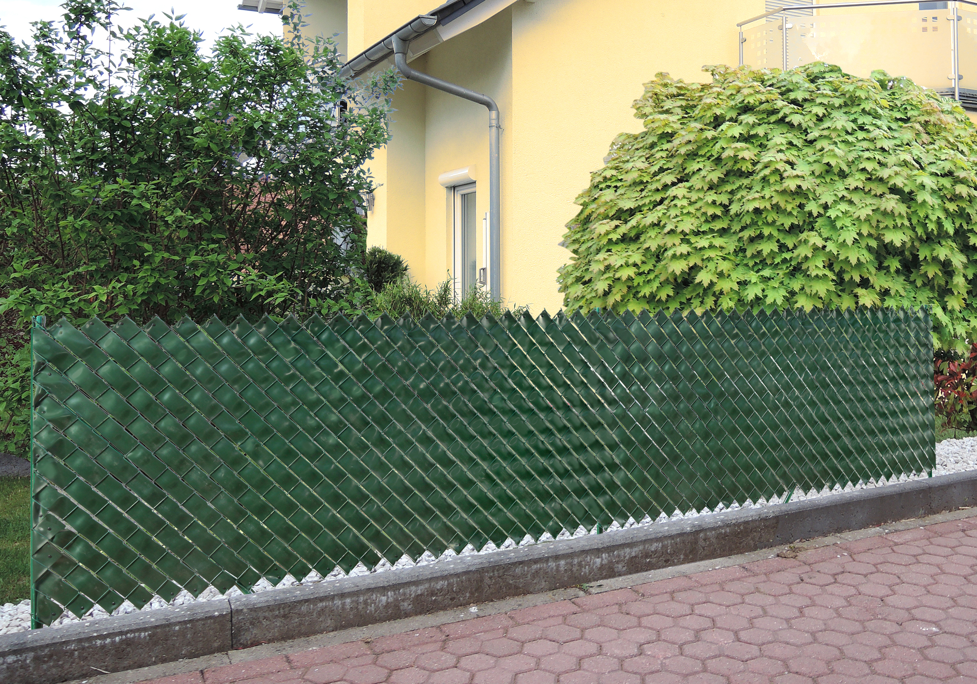 Sichtschutzstreifen f. Viereckgeflecht, 60mmx85m, grün