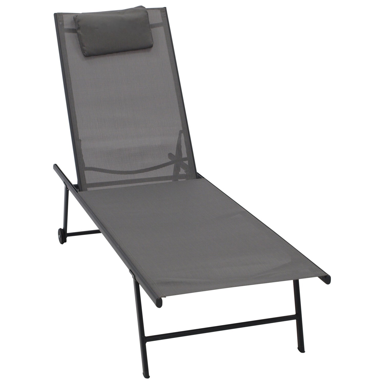 Gartenliege mit Rollen 2-er Set