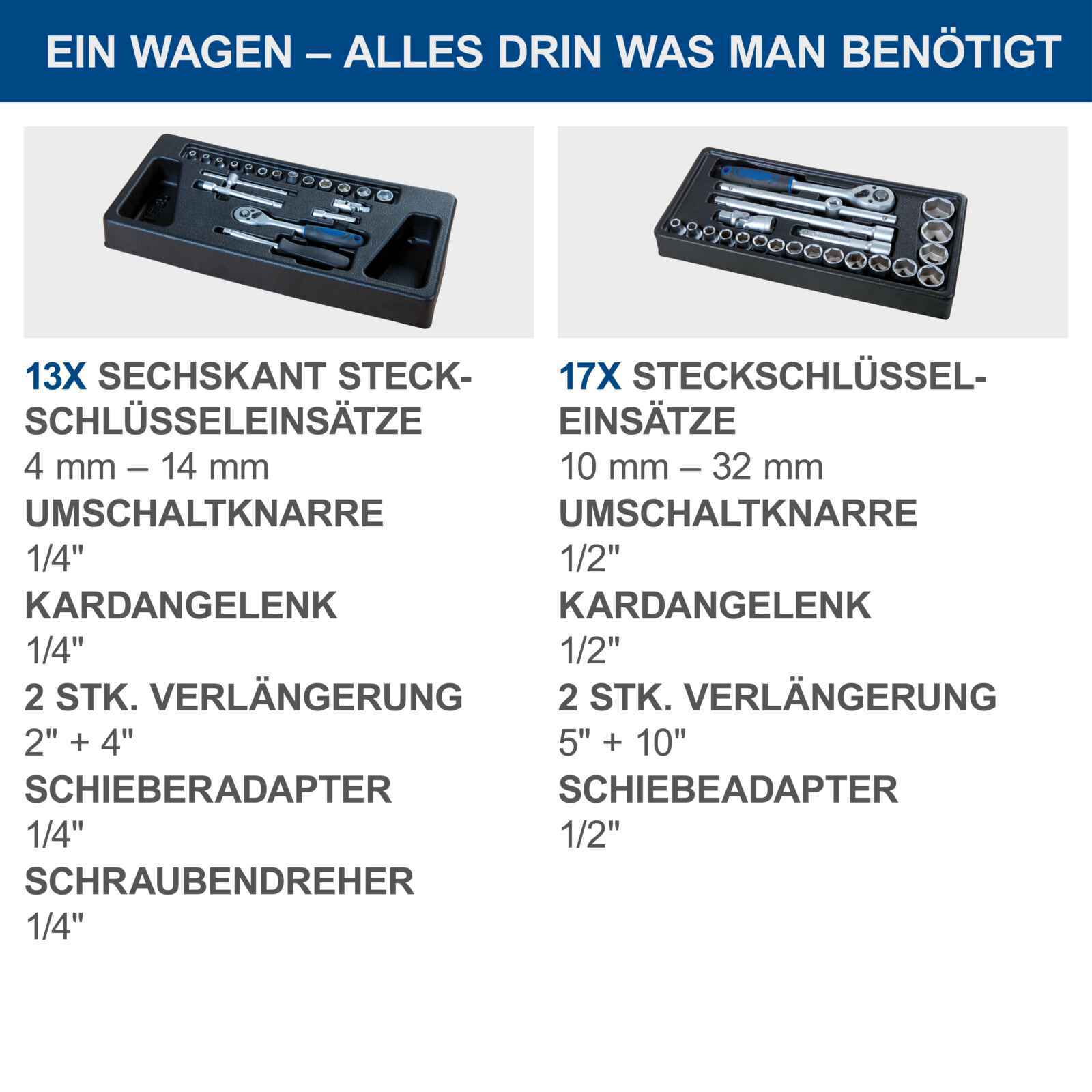Werkstattwagen TW1000, 263-teilig bei leitermann.de günstig kaufen Werkstattwagen TW1000, 263-teilig