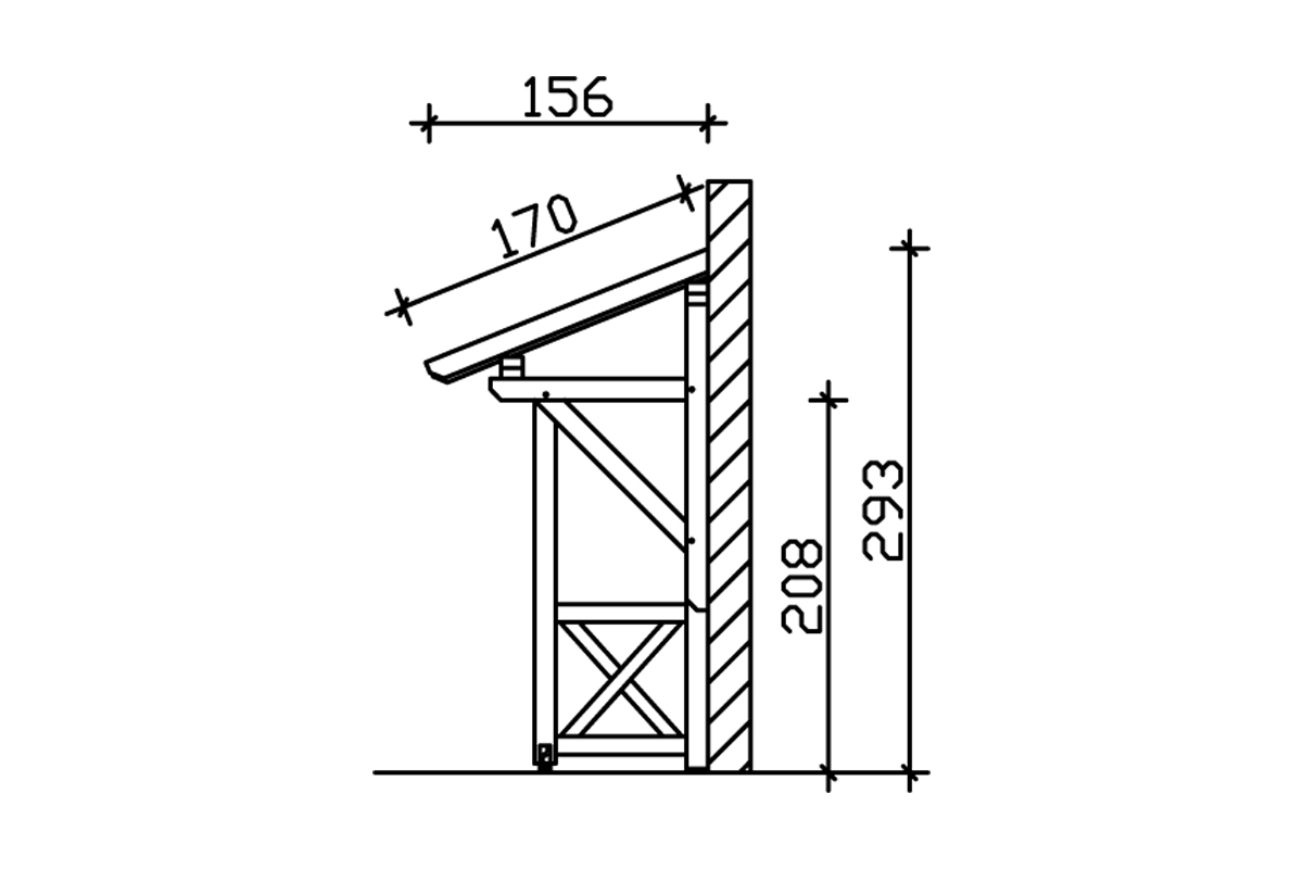 Vordach Paderborn 3 Pultdach