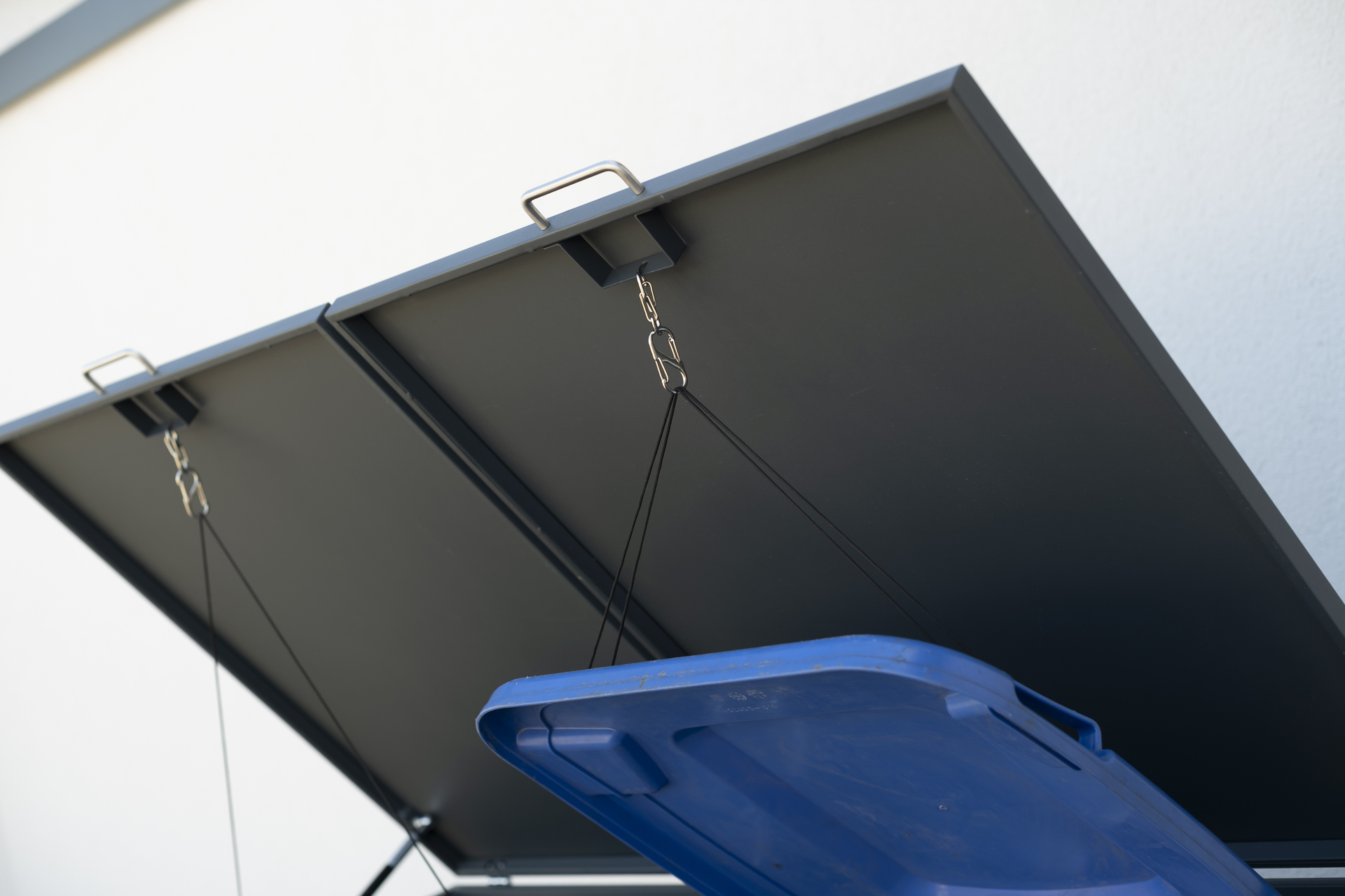 Mülltonnenbox mit Deckel, Anthrazit