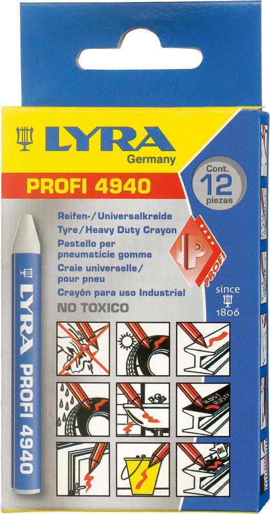 Reifen-/Universalkreide 4940 a 12 St. weiß Lyra