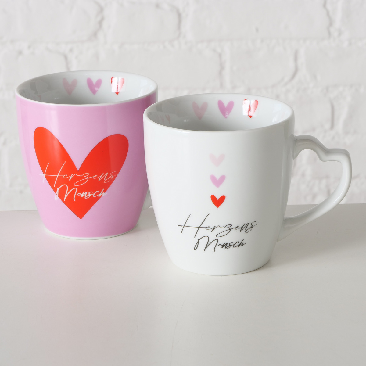 Jumbobecher Herzensmensch, 2-fach sortiert