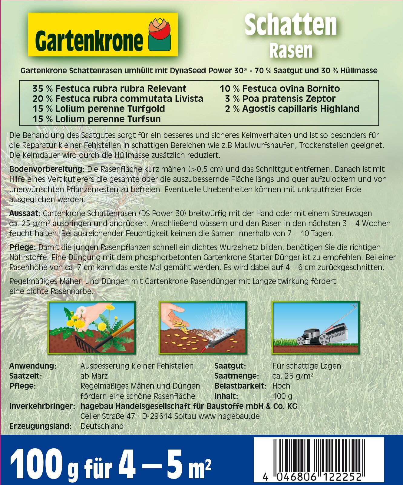 Schattenrasen Umhüllt, 100g bei leitermann.de günstig kaufen Schattenrasen Umhüllt, 100g