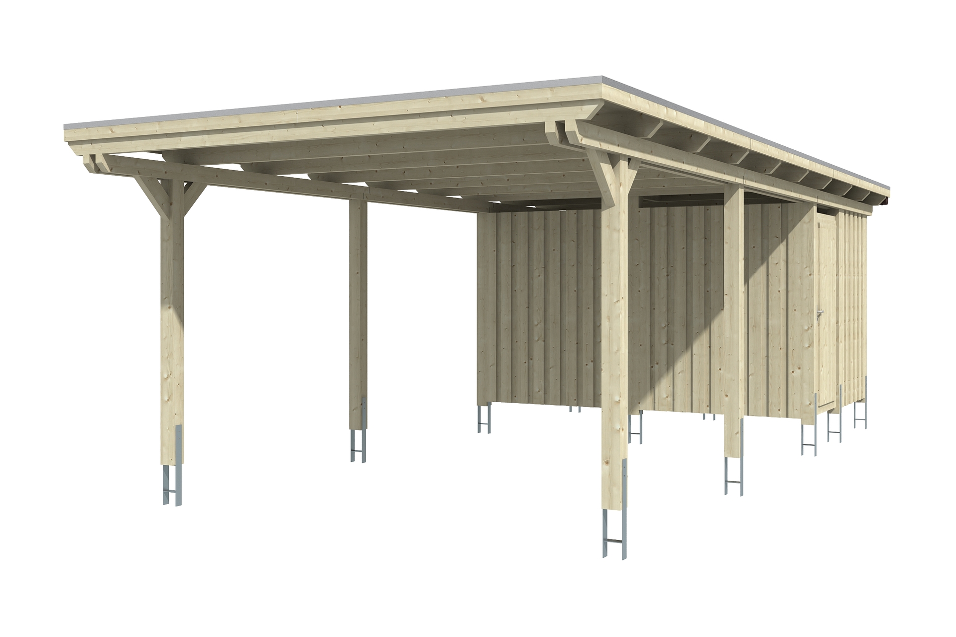 Carport Emsland m. Abstellraum bei leitermann.de günstig kaufen Carport Emsland m. Abstellraum