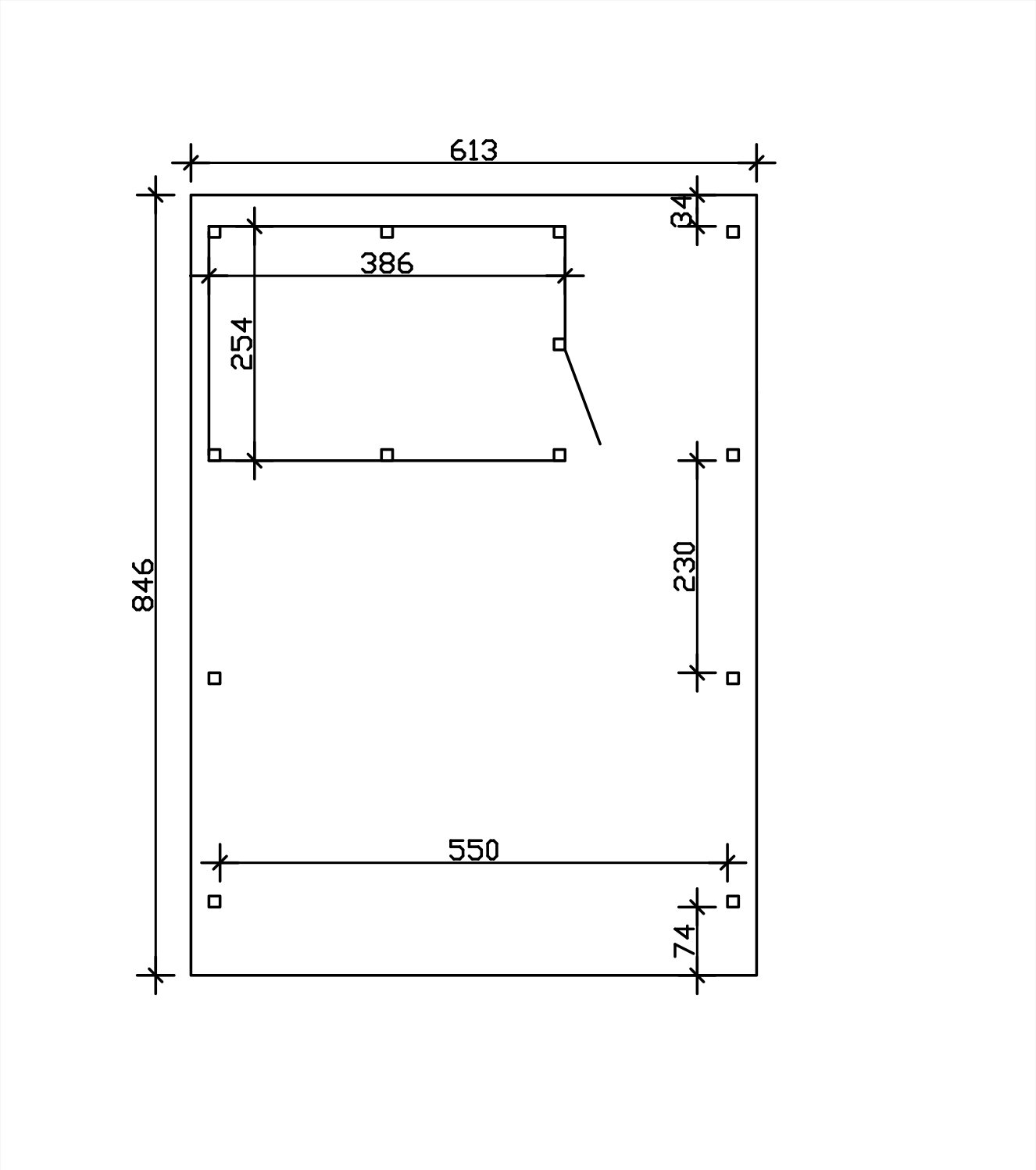 | x 613 weiß Carport Leitermann cm Abstellraum Aluminium-Platten Emsland | - - LEITERMANN Dach: Holz Größe: m. Farbe: | Skan 846