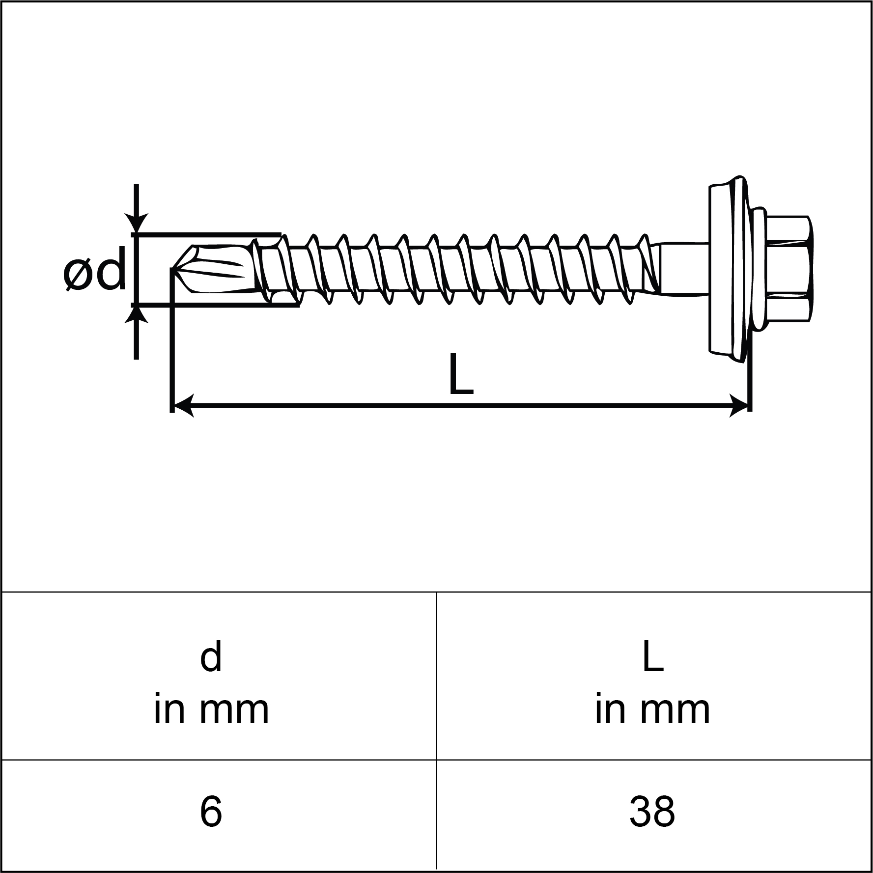 SDF Dach- & Fassadenschraube "piccolo", 6,0x38mm, 25 Stück bei leitermann.de günstig kaufen SDF Dach- & Fassadenschraube "piccolo", 6,0x38mm, 25 Stück