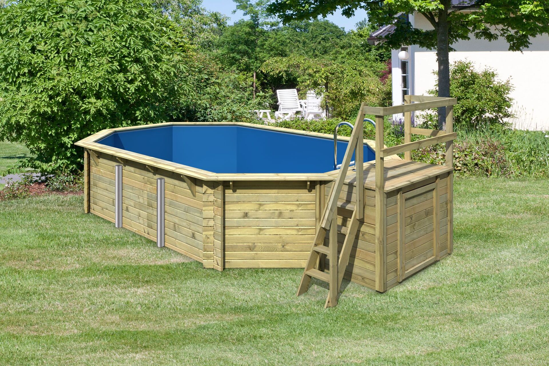 Holz-Pool Modell 4 bei leitermann.de günstig kaufen Holz-Pool Modell 4