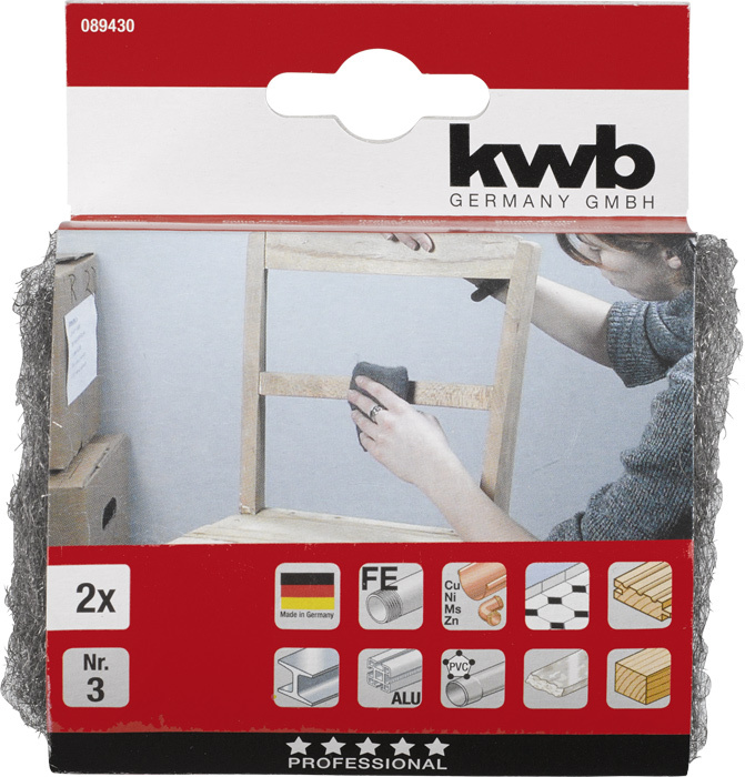 2 Stahlwolle-Schleifkissen bei leitermann.de günstig kaufen 2 Stahlwolle-Schleifkissen