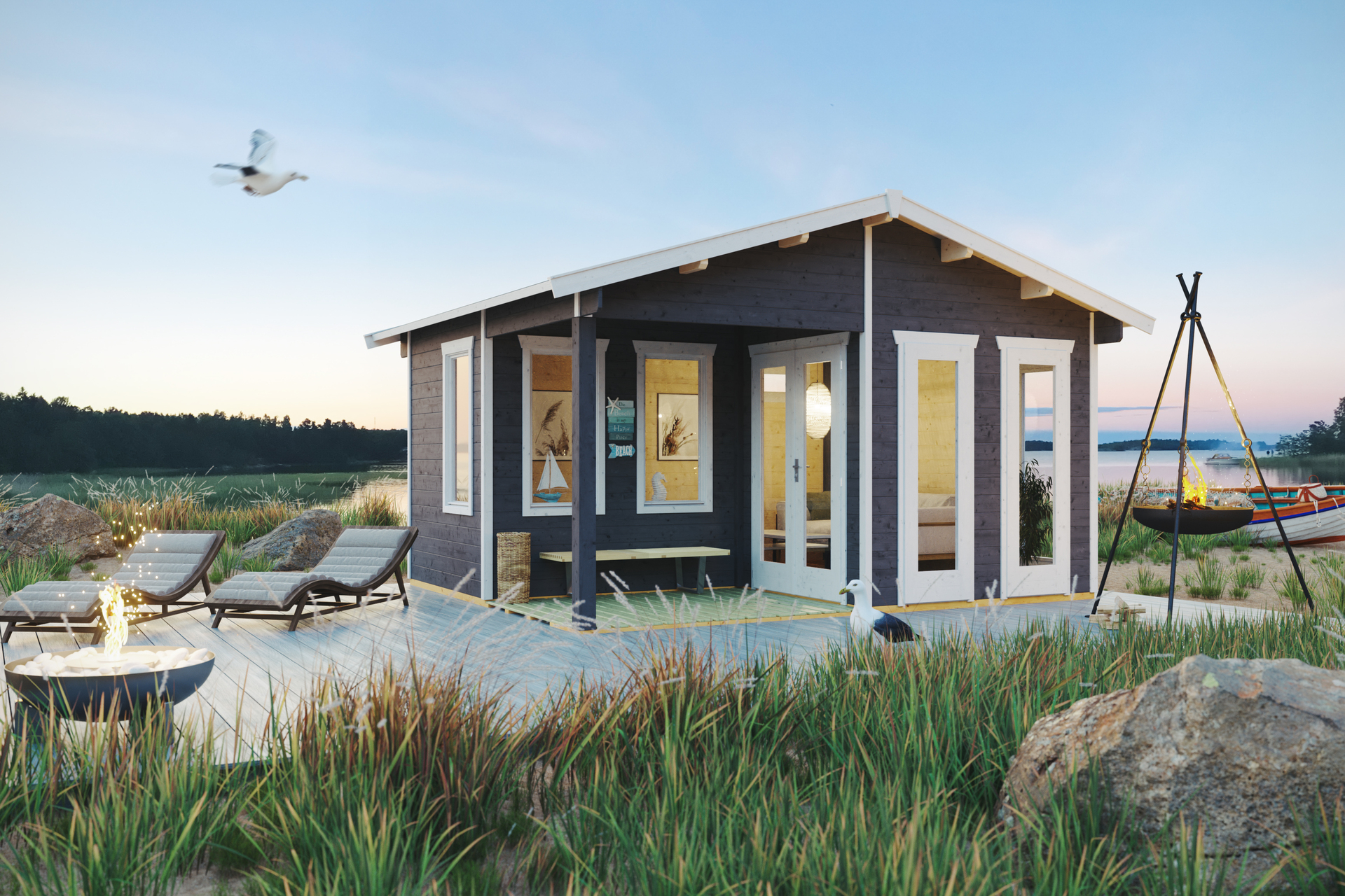 Gartenhaus Utrecht, 460 x 380cm bei leitermann.de günstig kaufen Gartenhaus Utrecht, 460 x 380cm