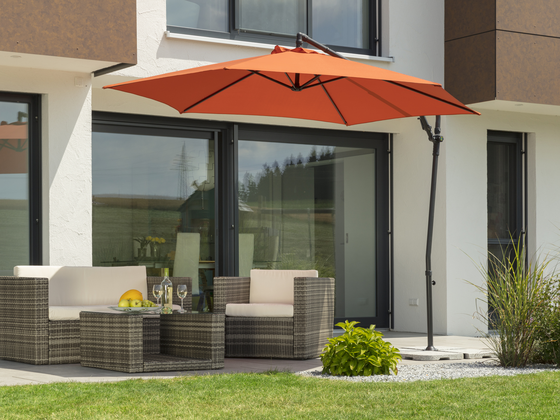 Ampelschirm Genua Ø 300/6cm, sechseckig bei leitermann.de günstig kaufen Ampelschirm Genua Ø 300/6cm, sechseckig