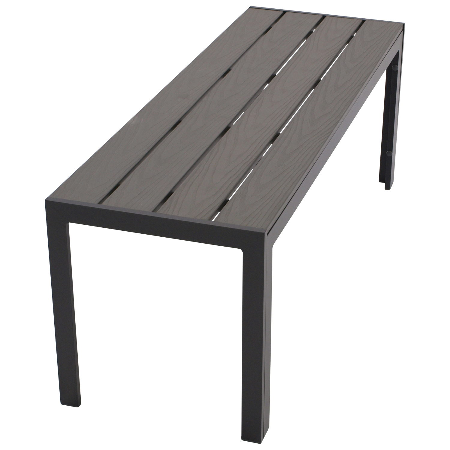 Hockerbank 2-sitzer, Aluminium, Kunstholz