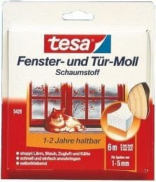 Tesa Dichtband für Tür u. Fenster 6 m 9 mm breit