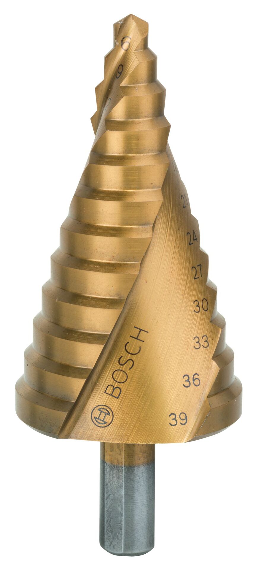 Stufenbohrer HSS-TiN, 6 - 39 mm, 10 mm, 93,5 mm, 12 Stufen