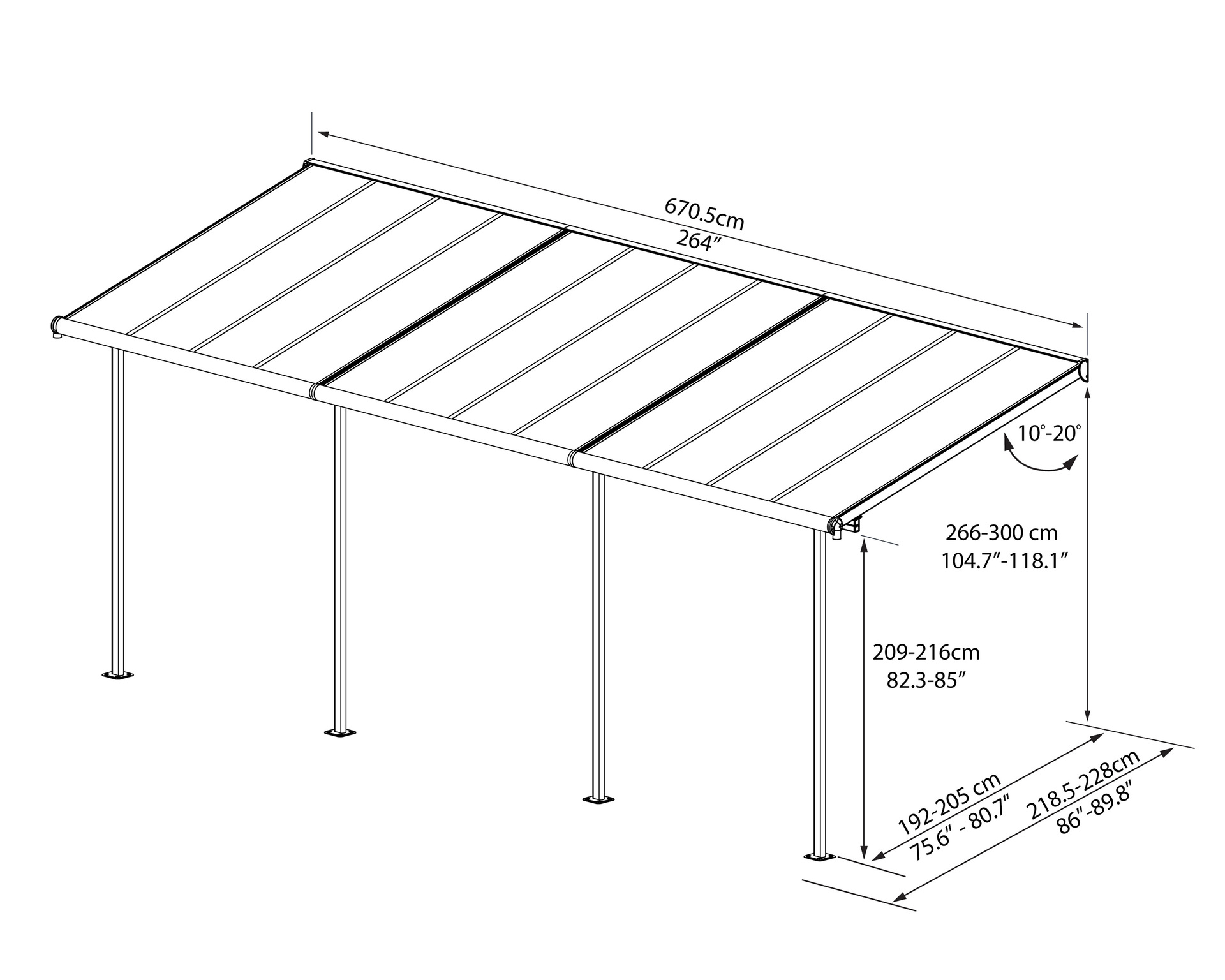 Terrassenüberdachung Palram Sierra bei leitermann.de günstig kaufen Terrassenüberdachung Palram Sierra
