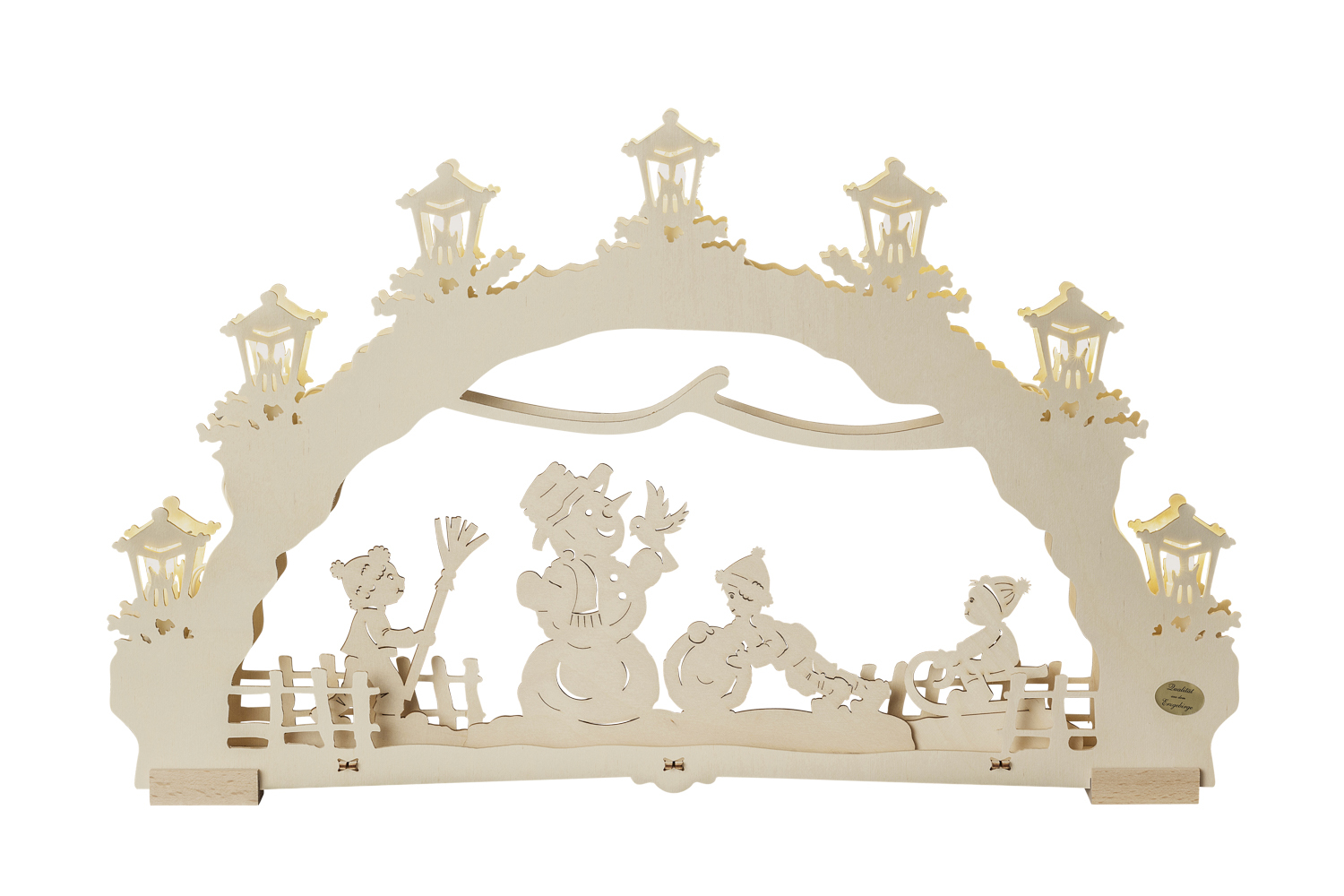 3D-Lichterbogen "Schneemann", 52x32x4,5cm, 7-flammig, mit Timer bei leitermann.de günstig kaufen 3D-Lichterbogen "Schneemann", 52x32x4,5cm, 7-flammig, mit Timer