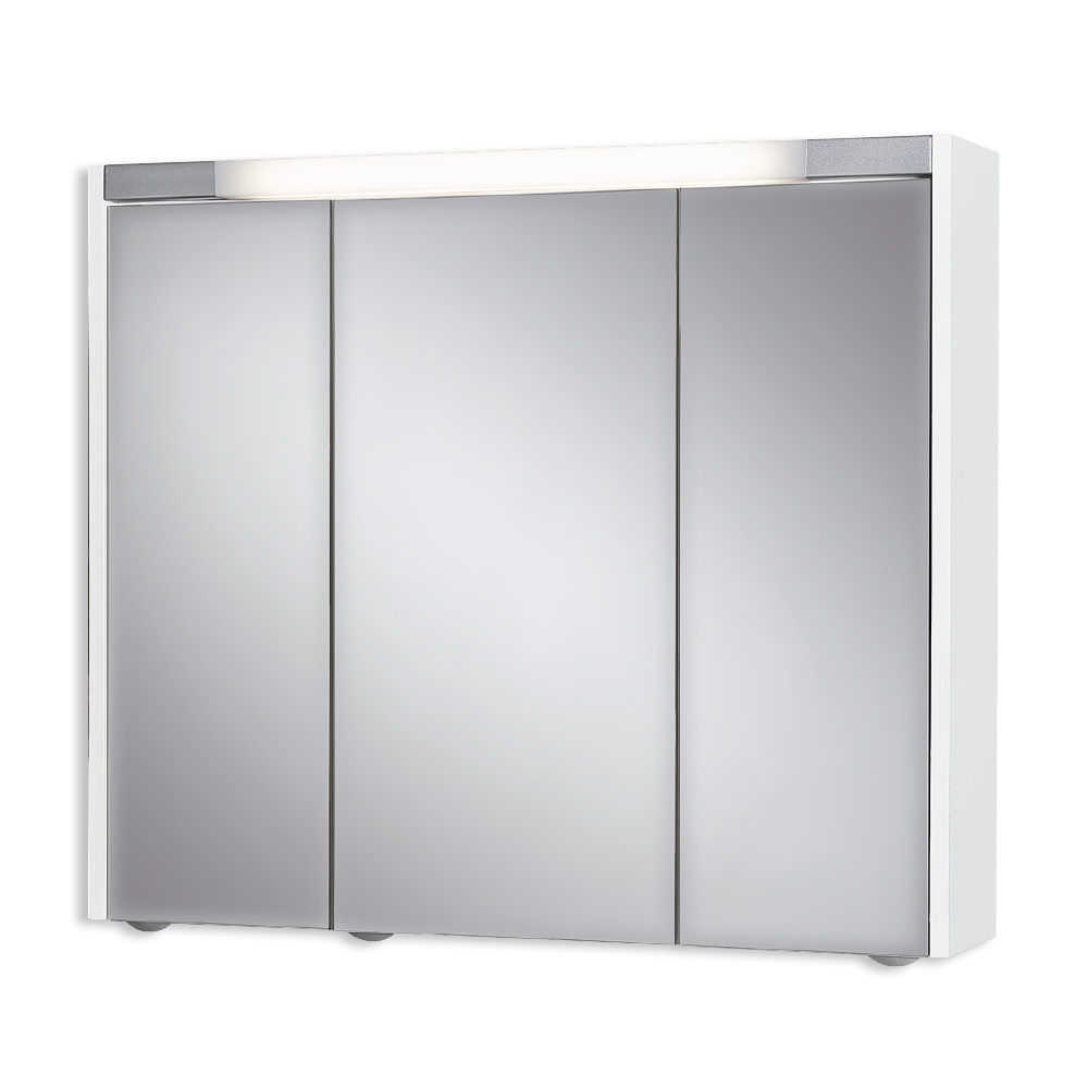 Fackelmann B.clever Spiegelschrank, LED - Farbe: weiß | Größe: 90x71x16cm |  Ausführung: 2 Türen - Leitermann | LEITERMANN