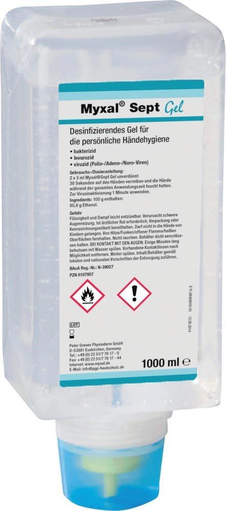 Händedesinfektion Myxal Sept Gel,1000 ml Variofl.