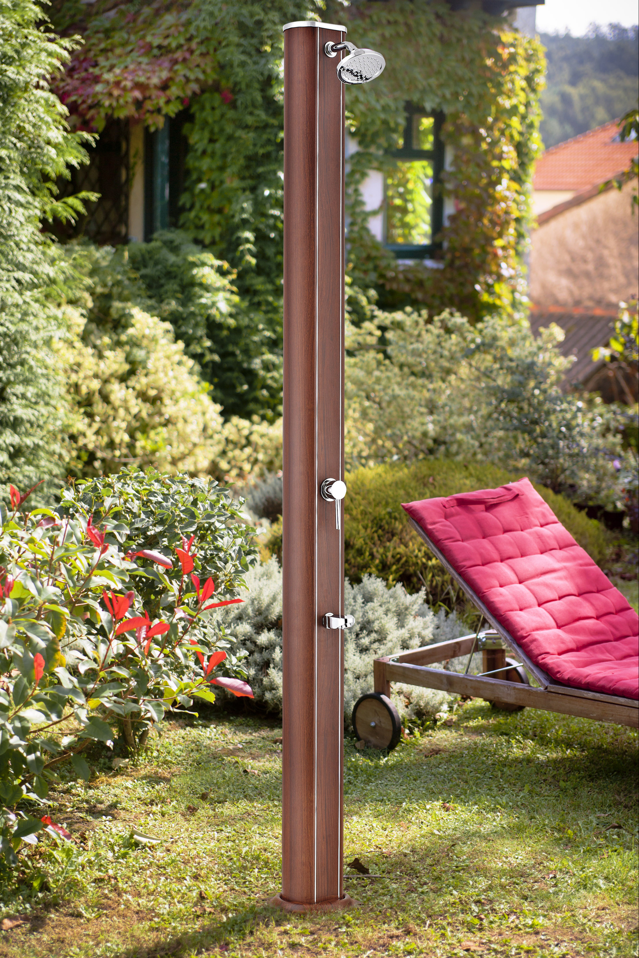 Solardusche, 32l, Holzdekor