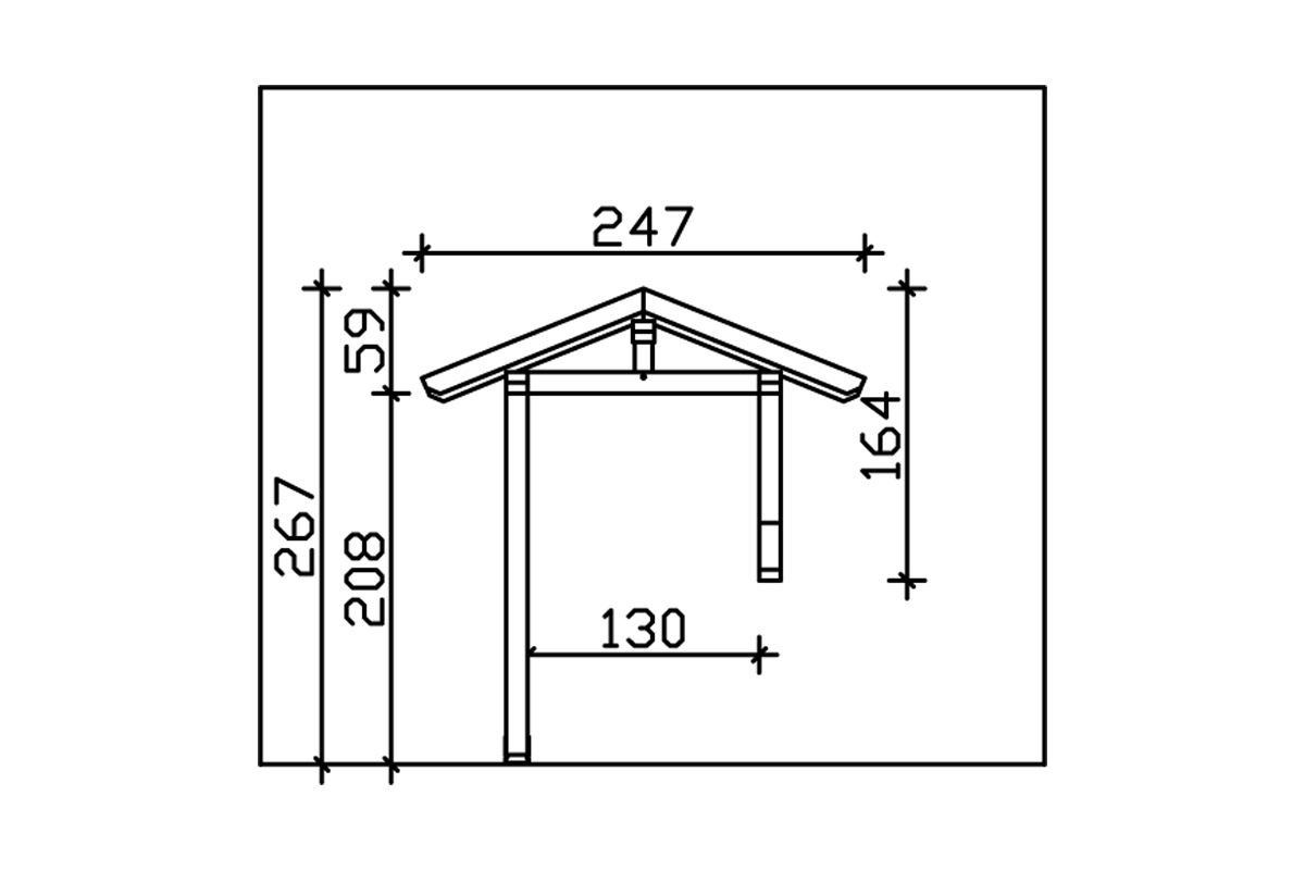 Vordach Siegen 3 Satteldach
