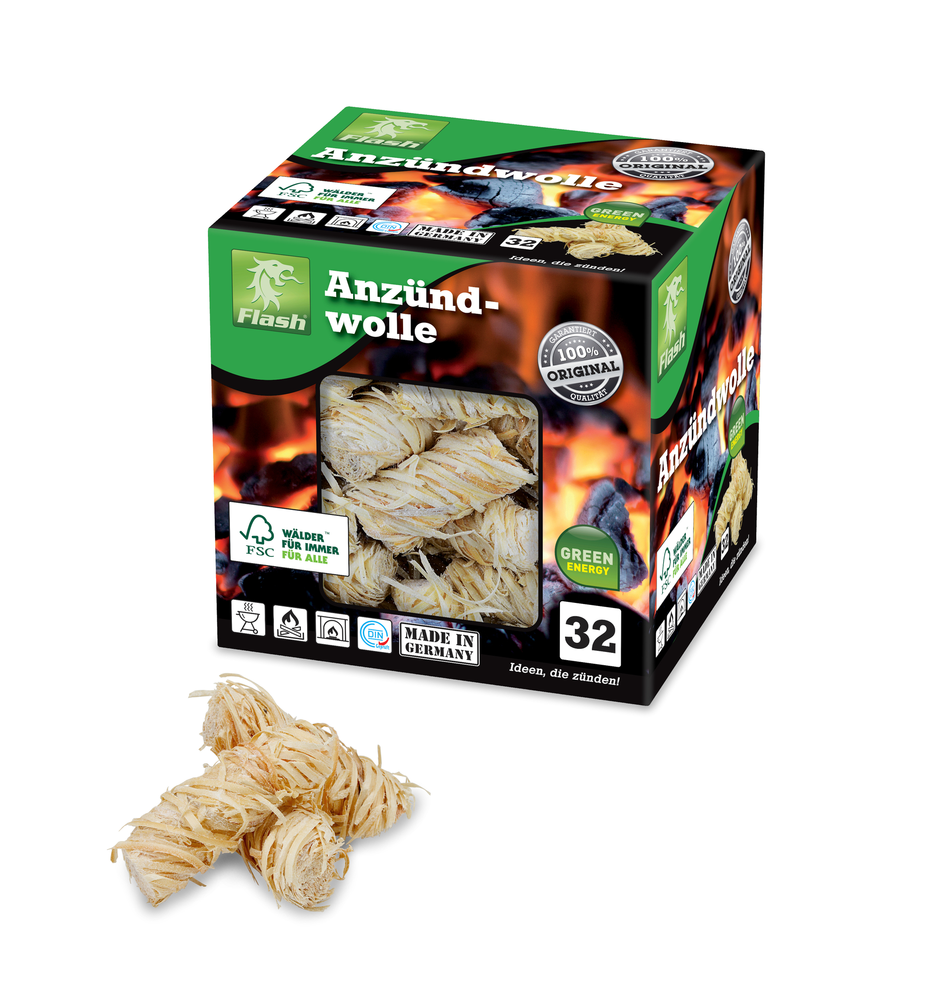 Anzündwolle bei leitermann.de günstig kaufen Anzündwolle