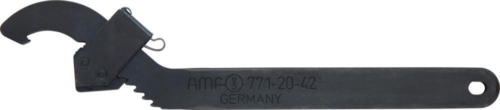 Hakenschlüssel mit Nase verstellbar 20-42mm AMF