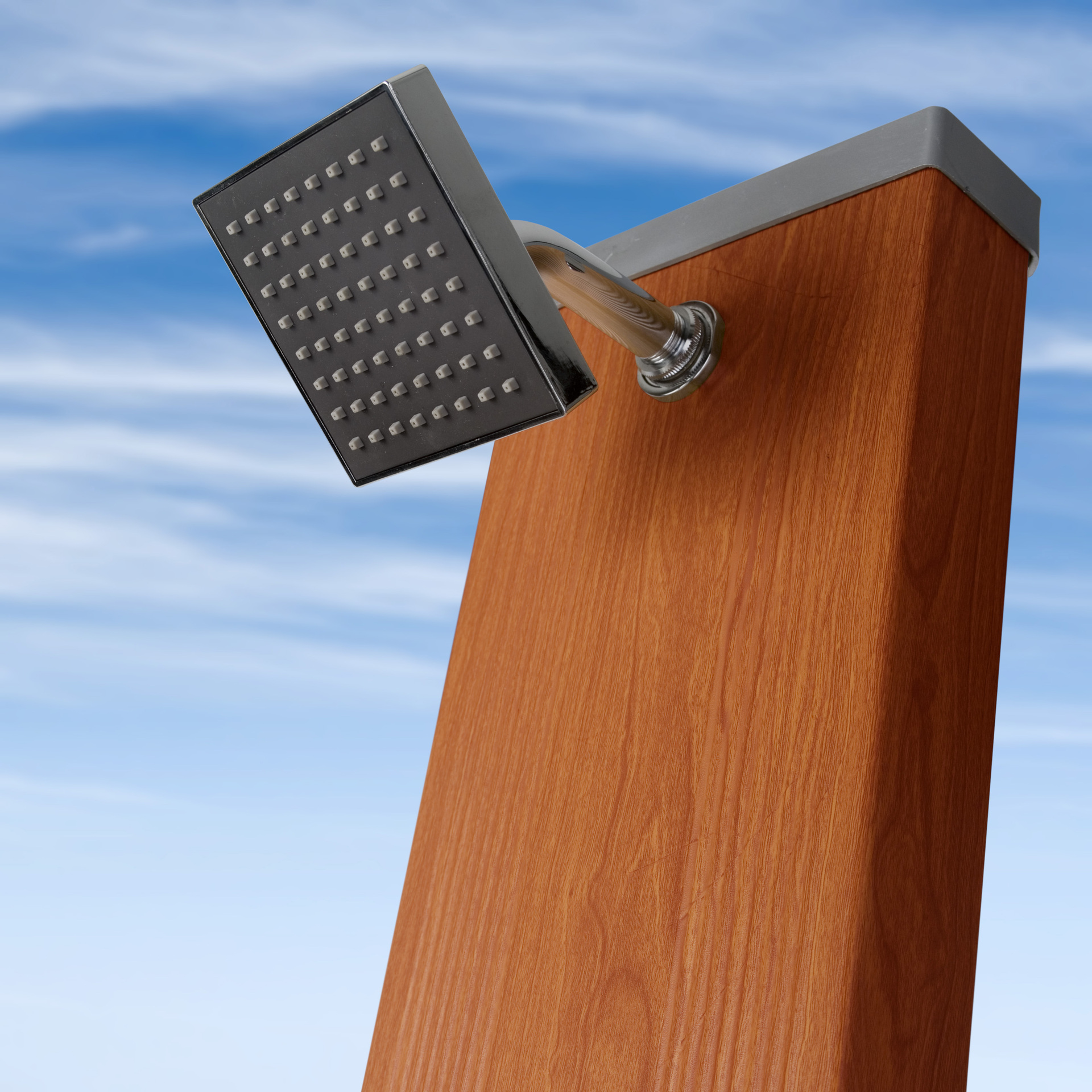 Solardusche, 32l, Holzdekor