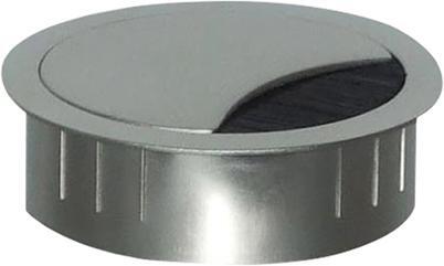 Kabeldurchführung Zamak 60mm, Edelstahl Finish