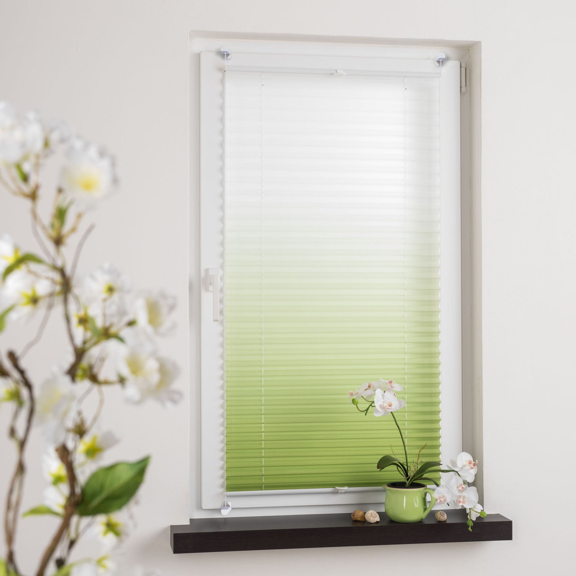 Klemmfix-Plissee Farbverlauf, verspannt bei leitermann.de günstig kaufen Klemmfix-Plissee Farbverlauf, verspannt