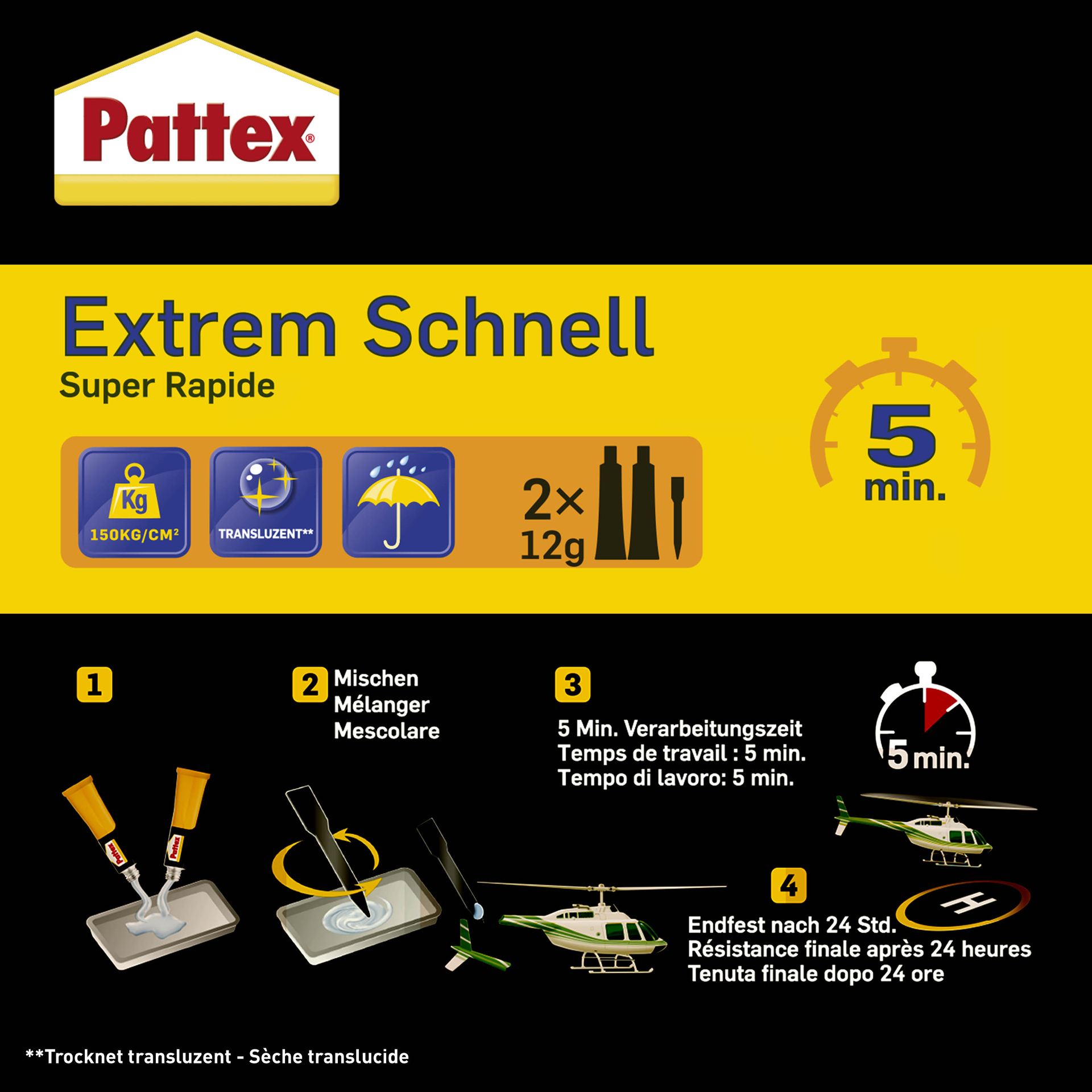 Pattex Kraft Mix Extrem Schnell 30g bei leitermann.de günstig kaufen Pattex Kraft Mix Extrem Schnell 30g