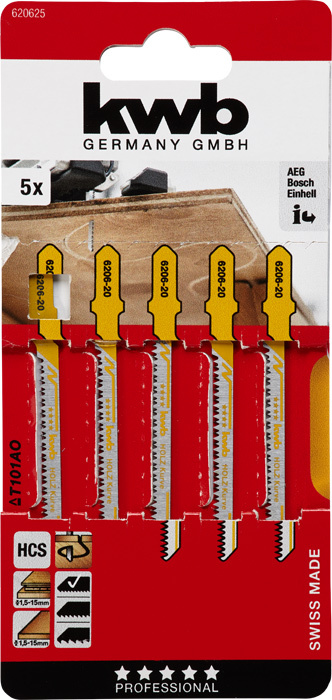 5JIGGER Stichsägeblätter Holz Kurve S20