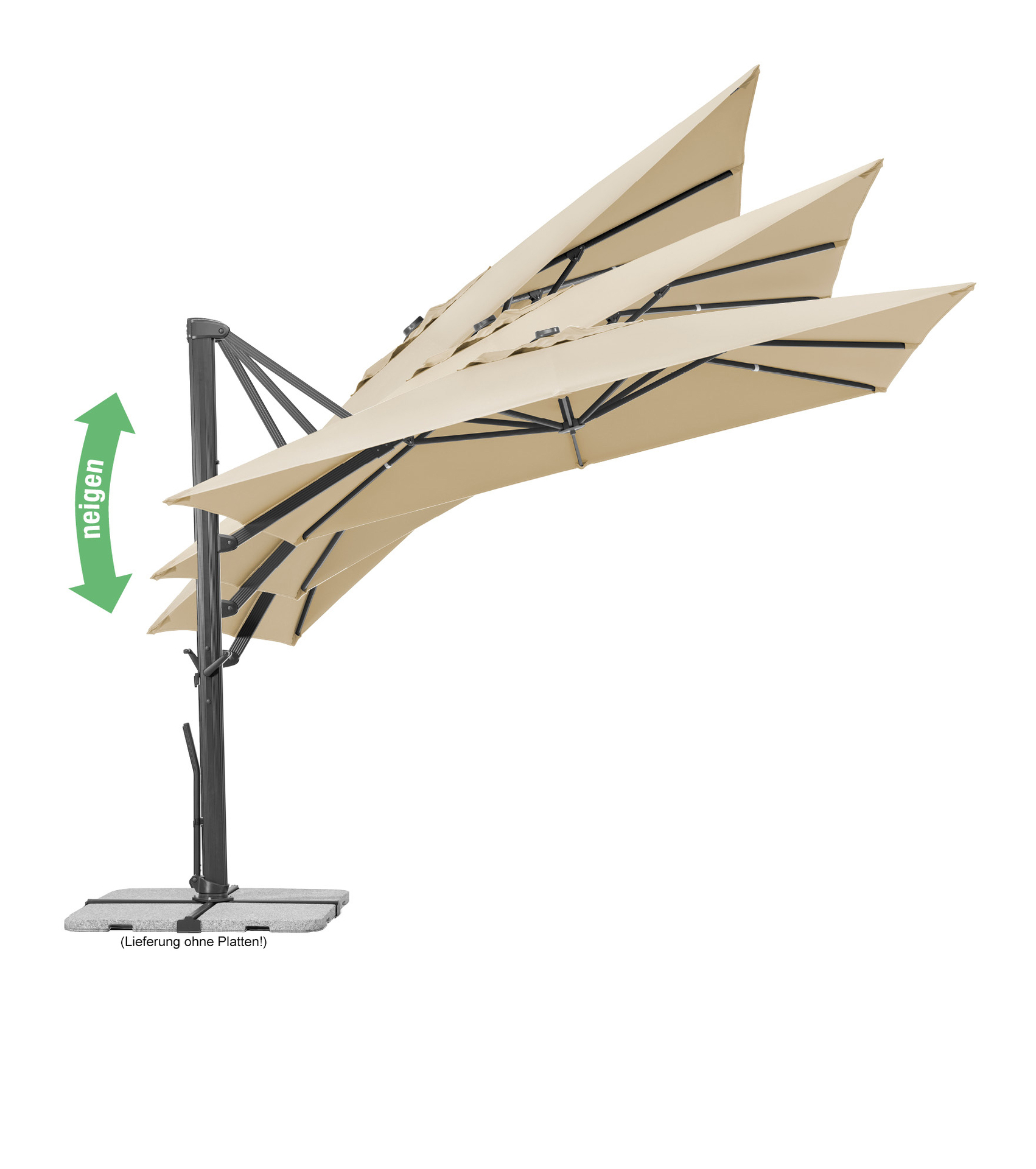 Ampelschirm Rhodos Smart 300x300cm bei leitermann.de günstig kaufen Ampelschirm Rhodos Smart 300x300cm