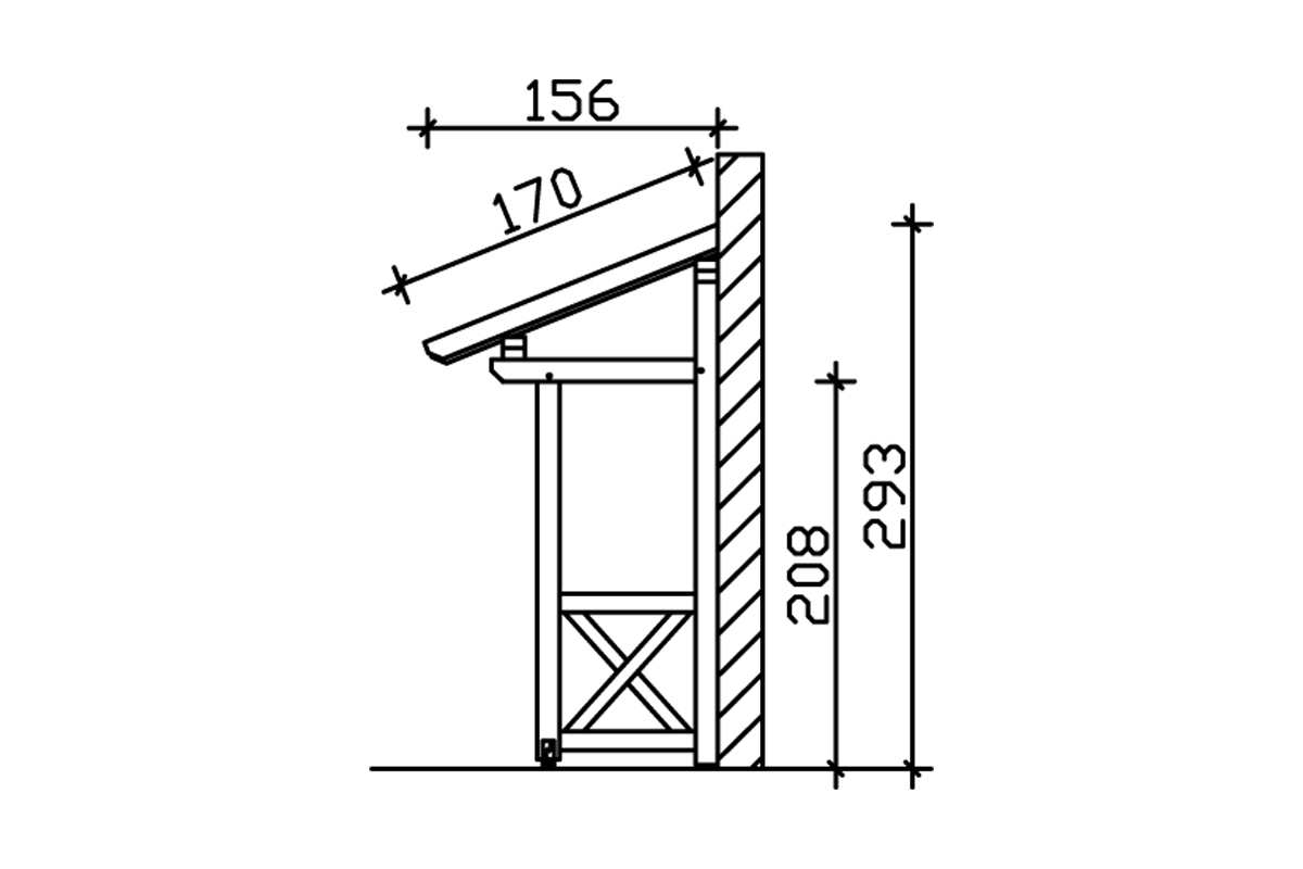 Vordach Paderborn 4 Pultdach bei leitermann.de günstig kaufen Vordach Paderborn 4 Pultdach