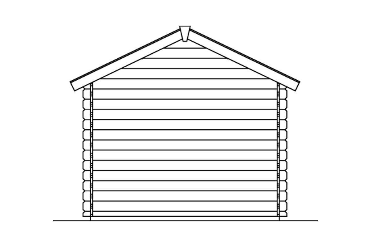 Gartenhaus Palma , mit Vordach natur