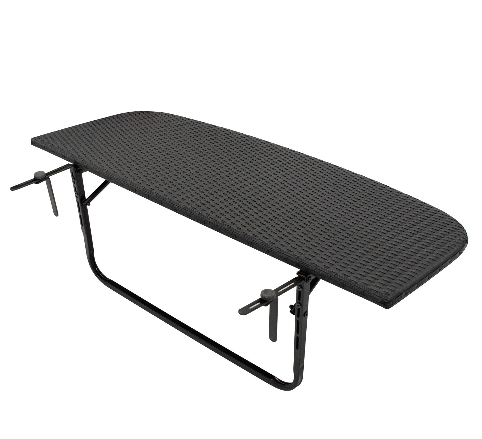 Balkonhängetisch 120x40cm, schwarz