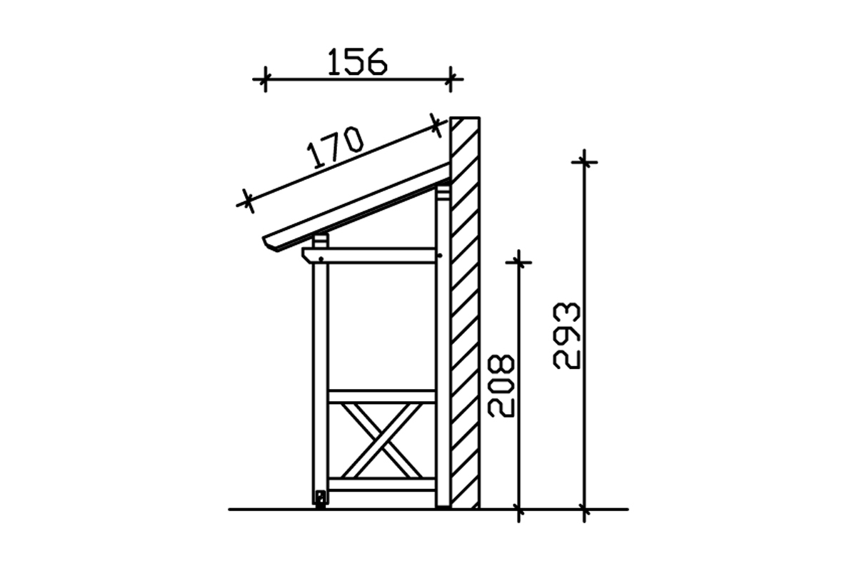Vordach Paderborn 5 Pultdach bei leitermann.de günstig kaufen Vordach Paderborn 5 Pultdach
