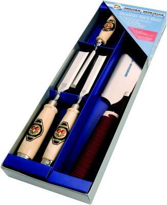 Stechbeitel-Satz mit Japansäge Nr. 1195 SB Kirsche 4teilig bei leitermann.de günstig kaufen Stechbeitel-Satz mit Japansäge Nr. 1195 SB Kirsche 4teilig