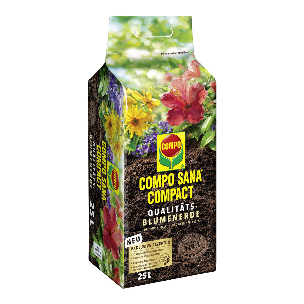 SANA COMPACT Qualitäts-Blumenerde 25 L