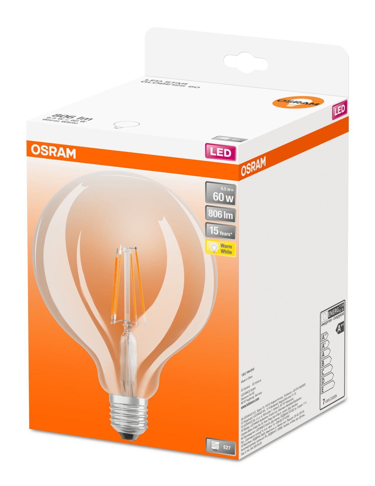 LED Retrofit Globe 60 6W 2700K 806LM E27 bei leitermann.de günstig kaufen LED Retrofit Globe 60 6W 2700K 806LM E27