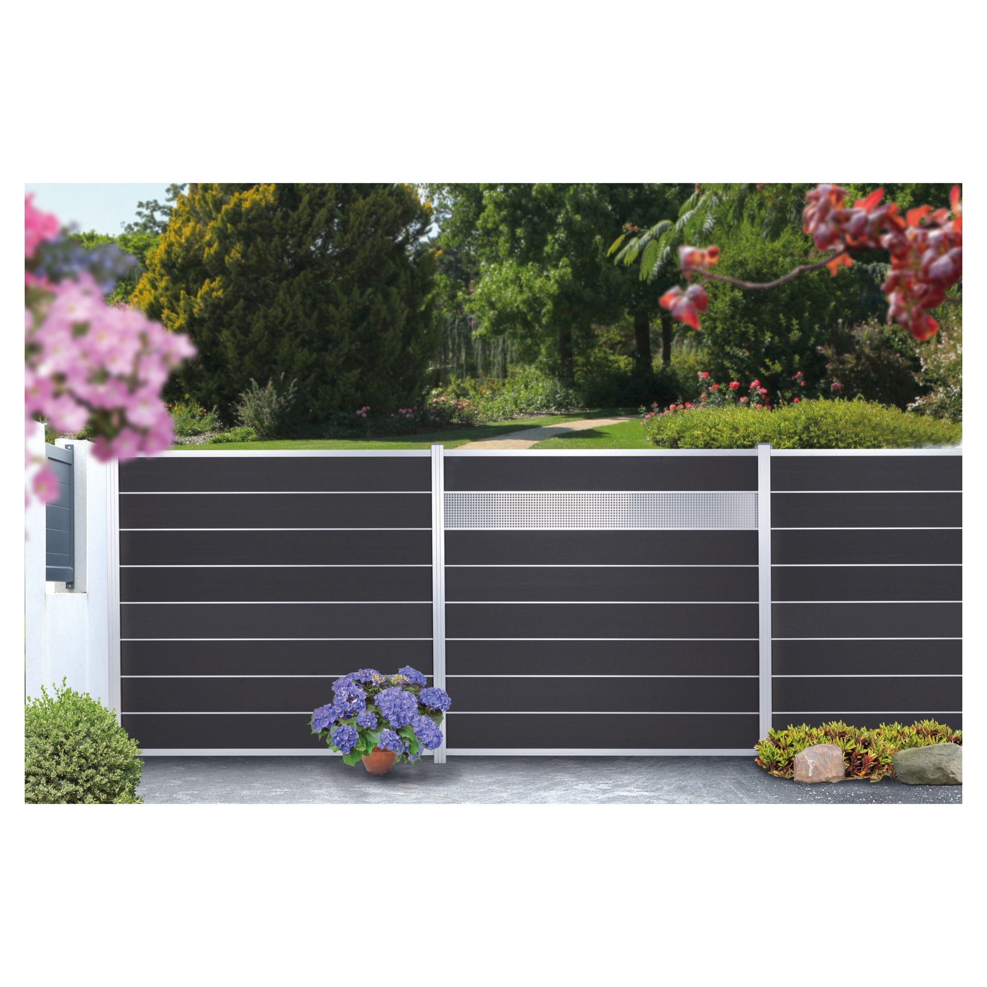 GOTLAND-Serie WPC-Steckzaunsystem Glasfüllung 6x206x1793 mm SILBER bei leitermann.de günstig kaufen GOTLAND-Serie WPC-Steckzaunsystem Glasfüllung 6x206x1793 mm SILBER