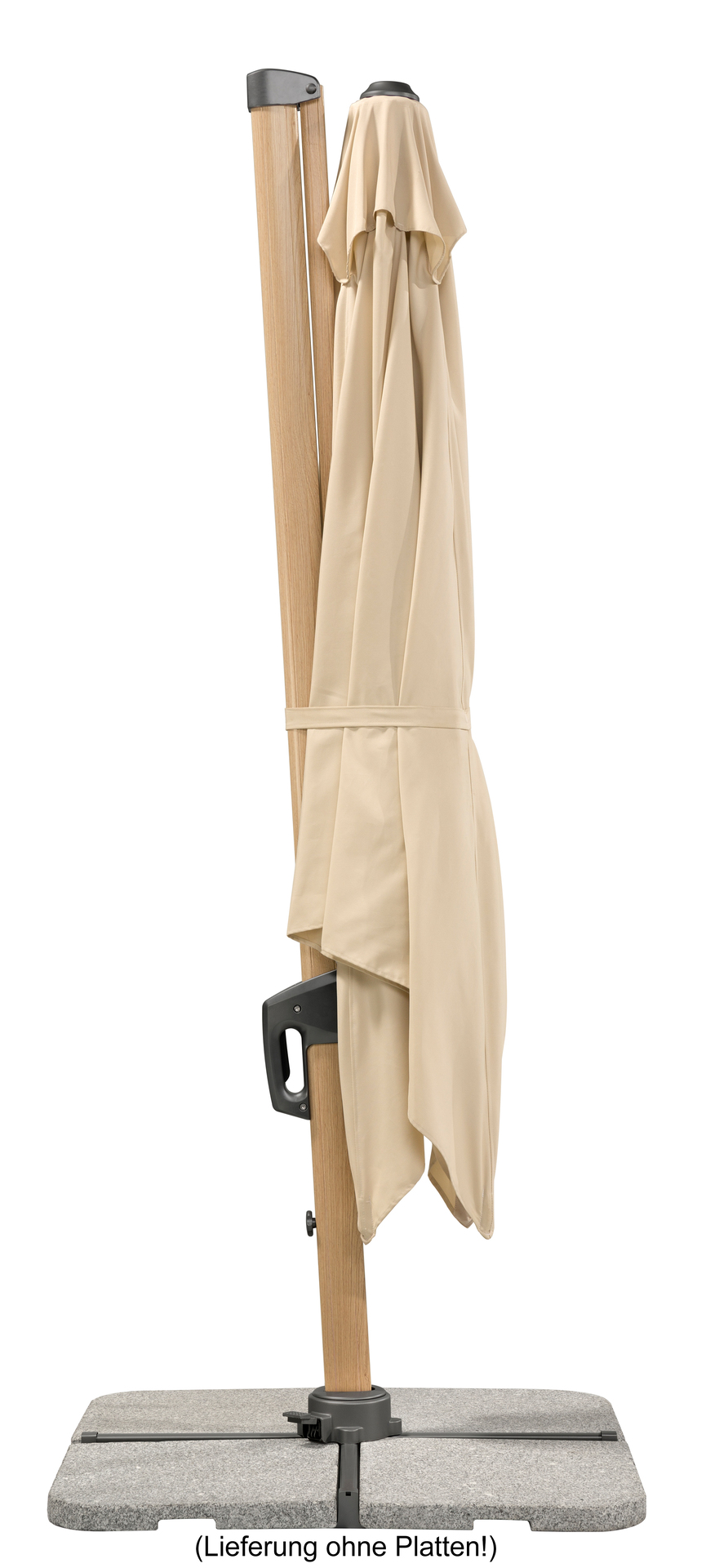 Ampelschirm Rhodos Twist Woody 300x300/8cm bei leitermann.de günstig kaufen Ampelschirm Rhodos Twist Woody 300x300/8cm