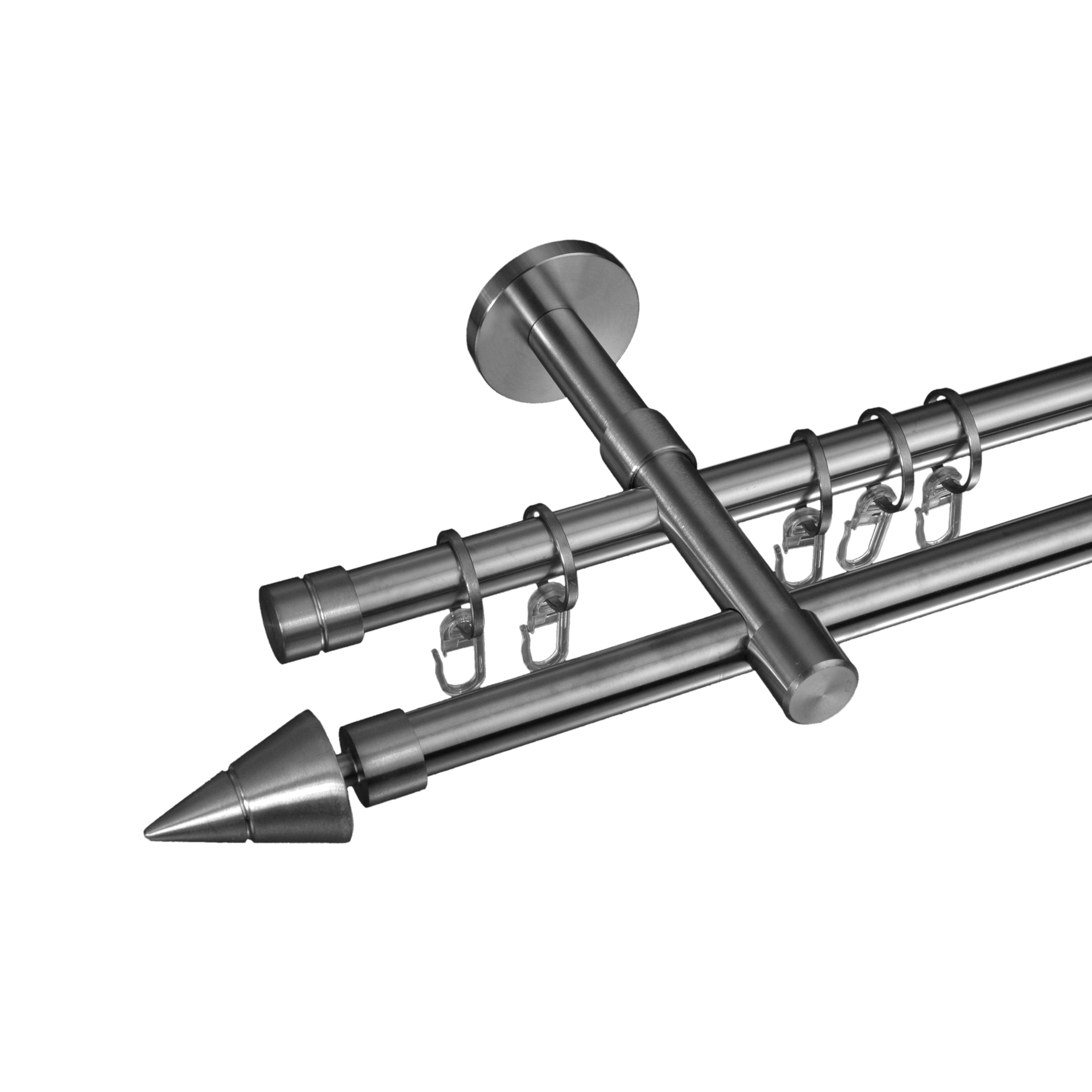 Gardinenstange Kegel 16 mm Stilgarnitur aus Edelstahl
